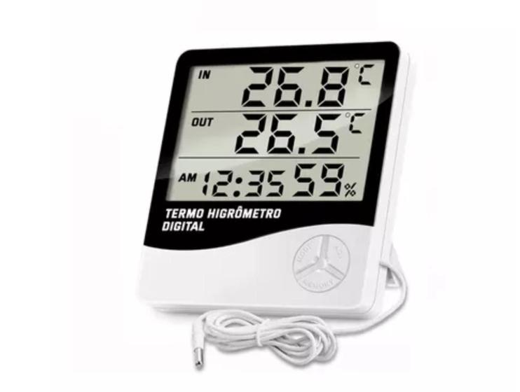 Medidor de umidade e temperatura digital Termo higrômetro EXBOM Imagem de Medidor de umidade e temperatura digital Termo higrômetro EXBOM