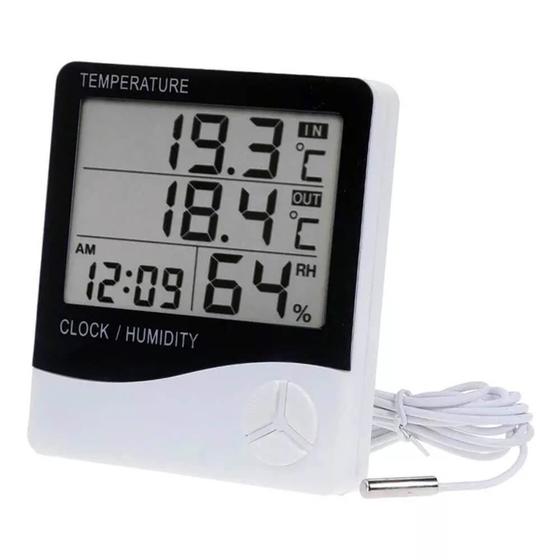 Medidor Termo-Higrômetro Digital em LCD com Sensor Externo Exbom - FEPRO-MUT60OS Menor preço em Medidor Termo-Higrômetro Digital em LCD com Sensor Externo Exbom - FEPRO-MUT60OS