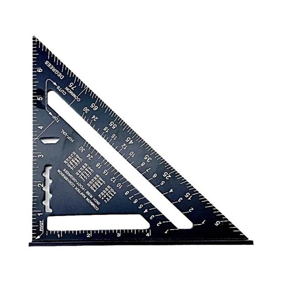 Imagem de Medidor Triangular de Alta Precisão para Carpintaria - Régua Angular de Liga de Alumínio