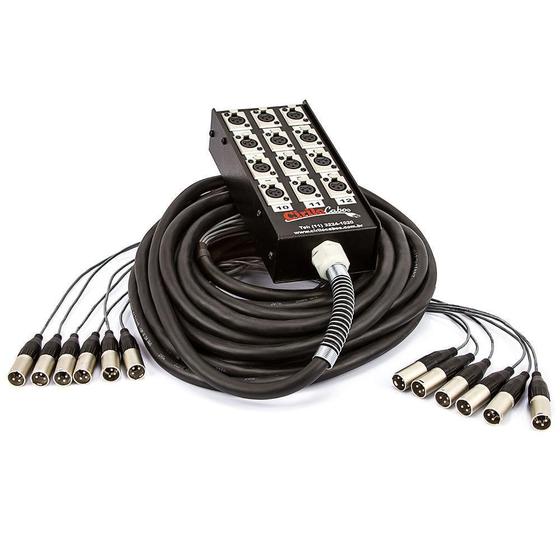 Imagem de Medusa 12 Vias Montada Com Conectores Cirilo Cabos 25M