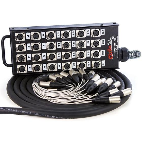 Imagem de Medusa 24 Vias Com Conectores Xlr Neutrik - 5 Mt