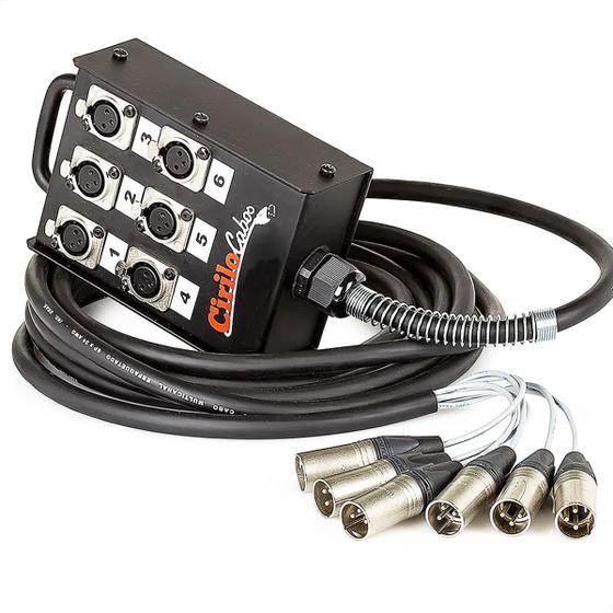 Imagem de Medusa 6 Vias Com Conectores Xlr Neutrik - 10 Metros