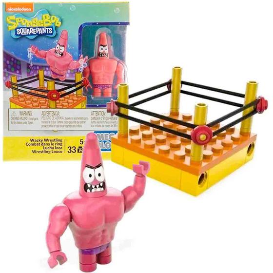 Mega Bloks Bob Esponja Mini Boneco Patrick + Blocos de Montar Luta Maluca - Mattel Menor preço em Mega Bloks Bob Esponja Mini Boneco Patrick + Blocos de Montar Luta Maluca - Mattel