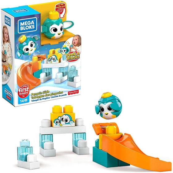 Imagem de Mega Bloks Peek A Blocks- Escorregador Pinguim Fisher-Price