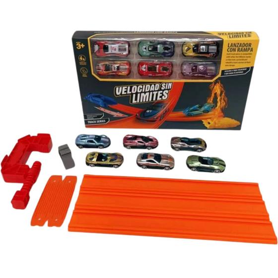 Imagem de Mega Combo Pista + 6 Carrinhos Racing Estilo Hotwheels - Dute Toys