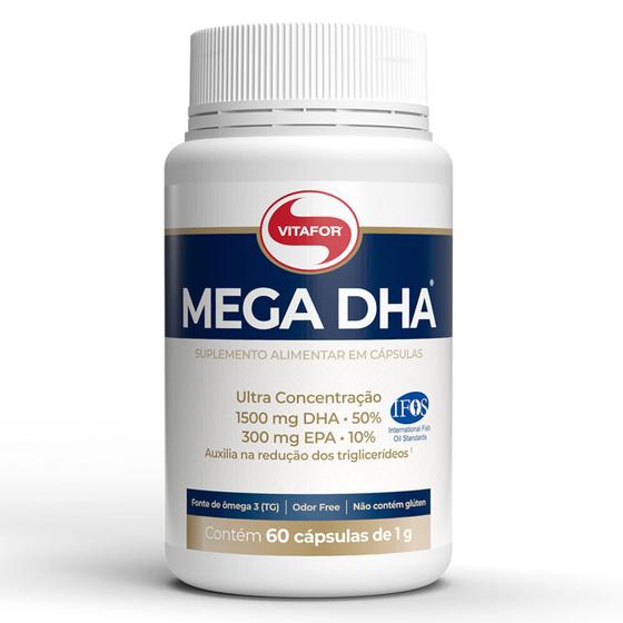 Mega dha 60 cápsulas - 1000mg - vitafor Menor preço em Mega dha 60 cápsulas - 1000mg - vitafor