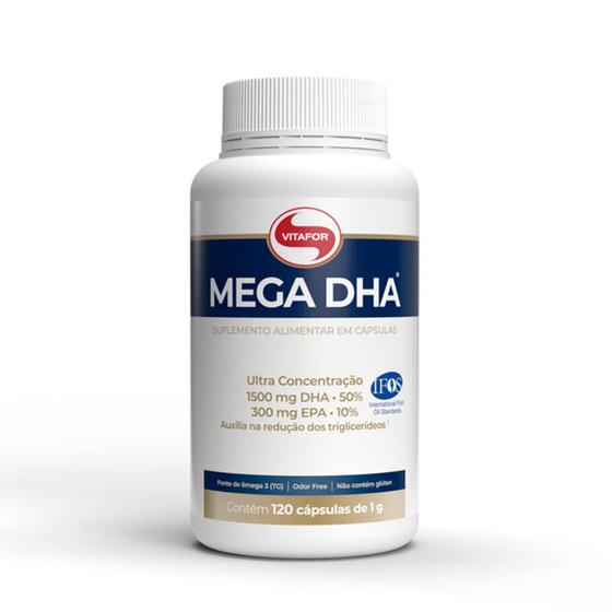 Mega DHA Ômega 3 Ulta Concentração - Vitafor 120 Capsulas Menor preço em Mega DHA Ômega 3 Ulta Concentração - Vitafor 120 Capsulas