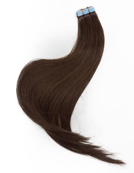 Imagem de Mega Hair Fita Adesiva Cabelo Humano 40Cm Castanho Claro