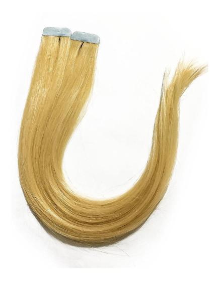 Imagem de Mega Hair Fita Adesiva Loiro Cor 10 50Cm 10 Peças 25Gr