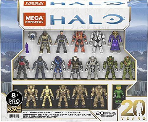 Imagem de MEGA Halo 20th Anniversary Character Pack Halo Infinite Construction Set, Construindo Brinquedos para Meninos Exclusivo da Amazon