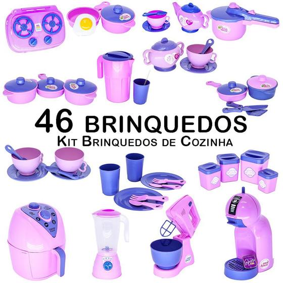 Mega Kit Cozinha Infantil Eletro Jogo Panela Talheres 46pç - Altimar Imagem de Mega Kit Cozinha Infantil Eletro Jogo Panela Talheres 46pç