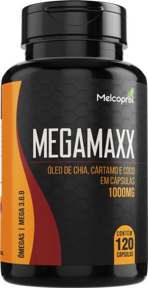 Imagem de MEGA MAXX 120 cáps 1000 mg - Chia, Cártamo e Coco - Melcoprol