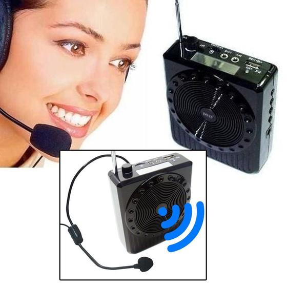 Megafone Amplificador Voz Microfone Professor Radio FM USB MP3 Fone Ouvido k150 Aula Palestra Menor preço em Megafone Amplificador Voz Microfone Professor Radio FM USB MP3 Fone Ouvido k150 Aula Palestra