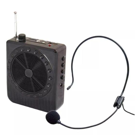 Imagem de Megafone Amplificador Voz Microfone Professor Radio Fm Usb - Sound Pop