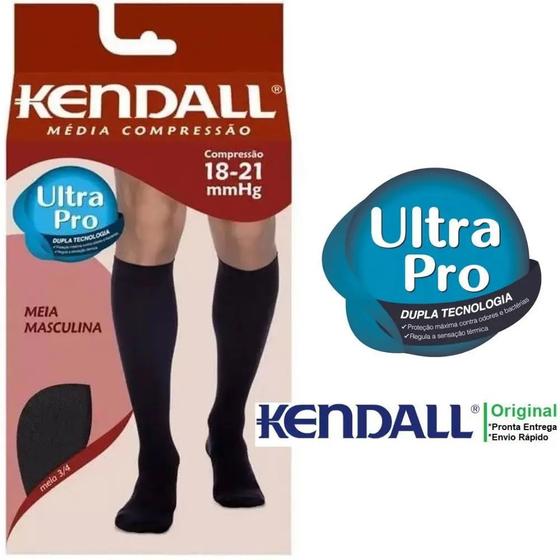 Meia 3/4 Kendall Masculina Média Compressão 1802 - Azul Menor preço em Meia 3/4 Kendall Masculina Média Compressão 1802 - Azul