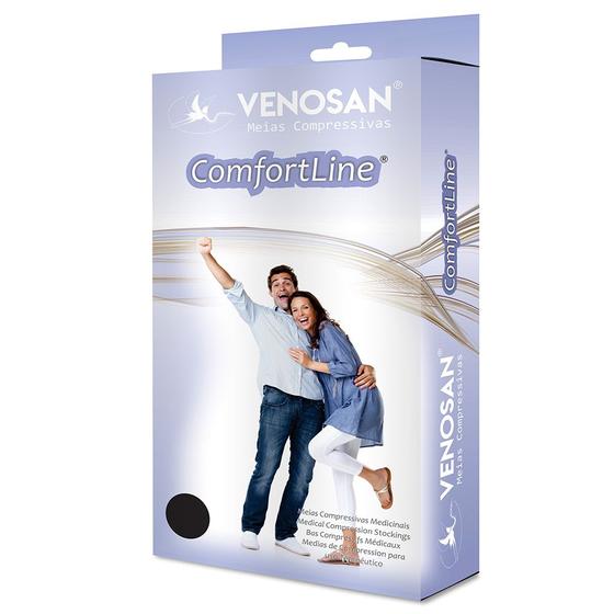 Imagem de Meia 3/4 Venosan Comfortline Cotton 20-30 Longa Pé Aberto