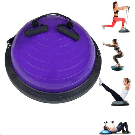 Imagem de Meia Bola Bosu Elastico Exercicio Alongamento Pilates Yoga Reabilitaçao Fisioterapia Academia Fitness Ginastica Exercicio Fit