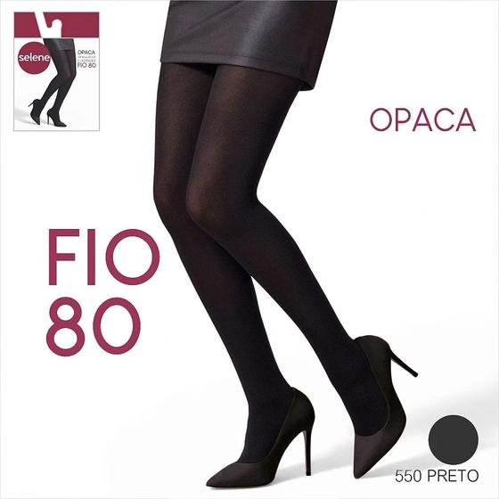 Imagem de Meia Calça Adulto Com Elastano Selene Fio 80 Opaca Feminina