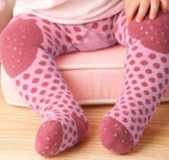 Imagem de Meia Calça Antiderrapante Bebê Grossa Algodão Frio Menino Menina Infantil Inverno Bebe Engatinhar