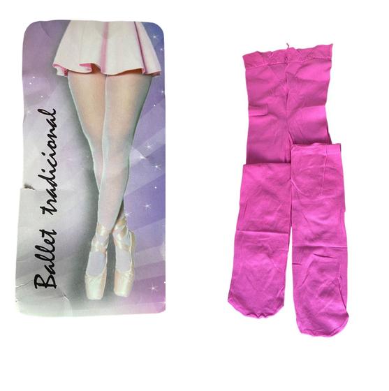 Imagem de Meia Calça Ballet Balé Infantil Juvenil Rosa Pink 90cm