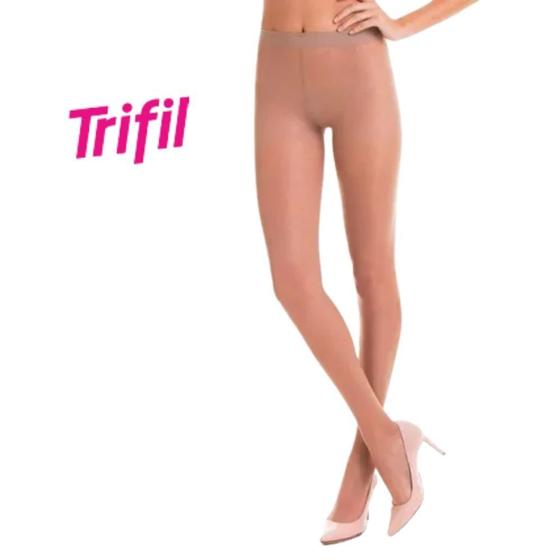 Imagem de Meia Calça Feminina Fina Fio 15 Transparente Adulto Trifil