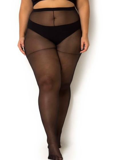 Imagem de Meia calça feminina trifil com lycra fio 15 denier tamanho especial w06395