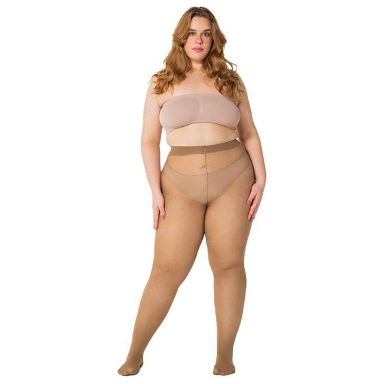 Imagem de Meia Calça Fio 80 Plus Size Feminina Trifil Opaca Fundilho