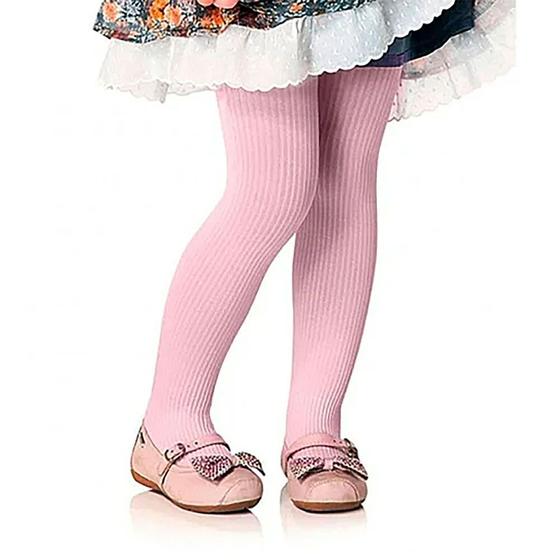 Imagem de Meia Calça Infantil Selene Canelada Fio 70 P Rosa - 9500