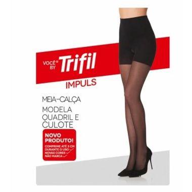 Imagem de Meia Calça Modeladora fio 20 trifil redutora levanta bumbum 6937