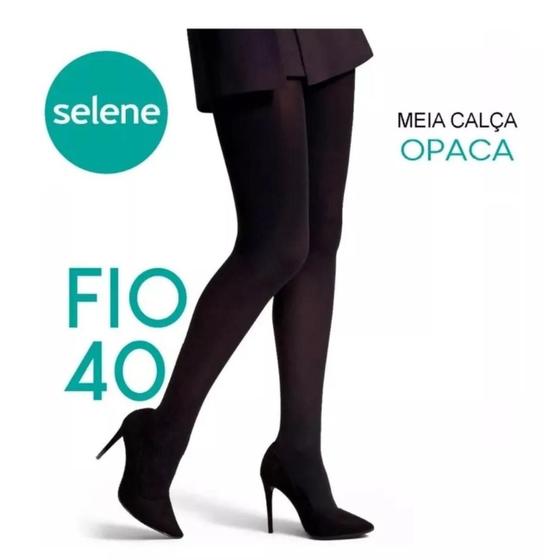 Imagem de Meia Calça Opaca Feminina Adulto Clássica Fio 40 Selene 9650