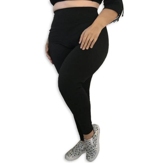 Imagem de Meia Calça Plus Size Flanelada Grossa Sem Pé 