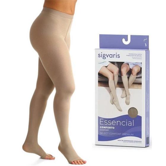 Imagem de Meia Calça Select Comfort Premium 862AT 20-30 MMHG Aberta Sigvaris