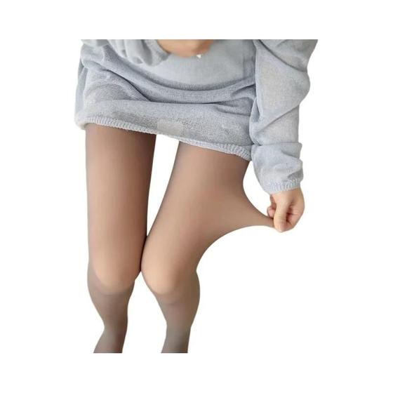 Imagem de Meia-calça Térmica Feminina de Cintura Alta - Veludo, Slim Fit, para Inverno