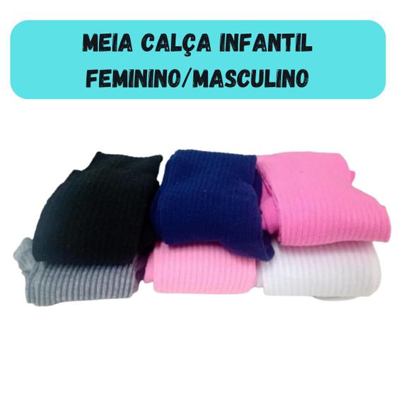 Imagem de Meia Calça Térmica Infantil Menina Menino Conforto Para Inverno Lisas