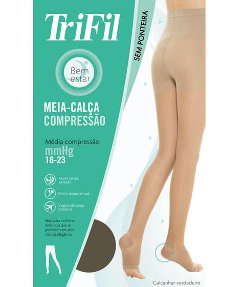 Imagem de Meia-calça Trifil L06663 Média Compressão sem Ponteira 18-23 mmHg