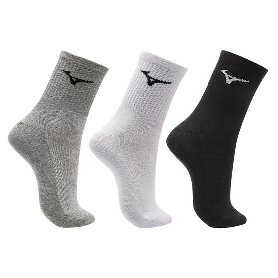 Imagem de Meia Cano Médio Mizuno Basic Tam. 39-44 Pacote Com 3 Pares