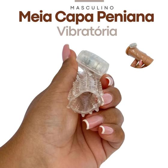 Imagem de Meia Capa Peniana Vibratória com Cerdas Estimuladoras e Massageadoras Lovetoys