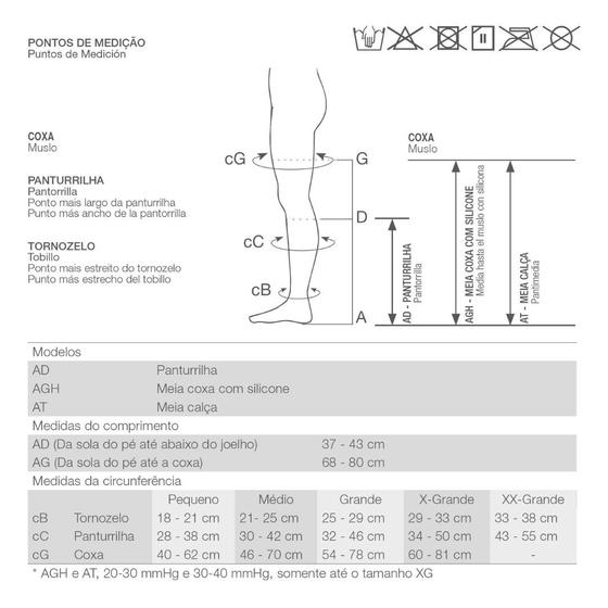 Imagem de Meia Coxa 7/8 20-30mmHg Unissex 6000 Venosan