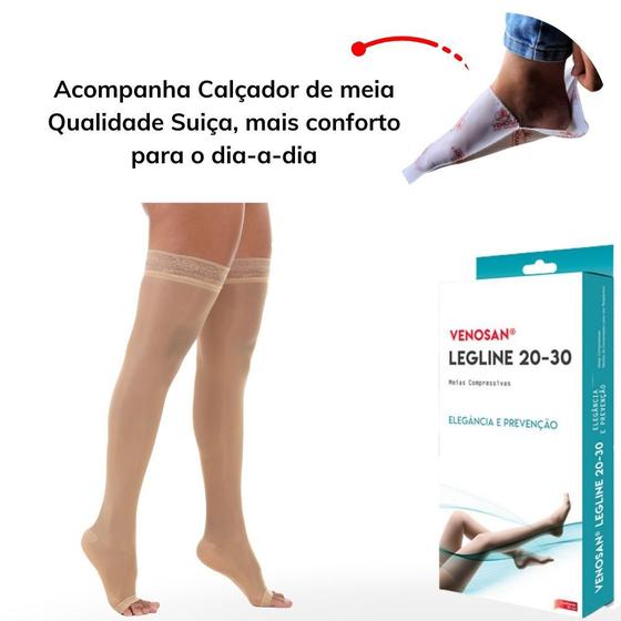 Meia de Compressão 20/30mmHg Venosan Meia Coxa Cor Olinda Menor preço em Meia de Compressão 20/30mmHg Venosan Meia Coxa Cor Olinda