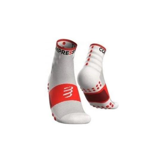 Imagem de Meia De Compressão V3.0 Compressport Kit 2 Pares Branco Meia Soquete Treinos Corrida Unissex Run