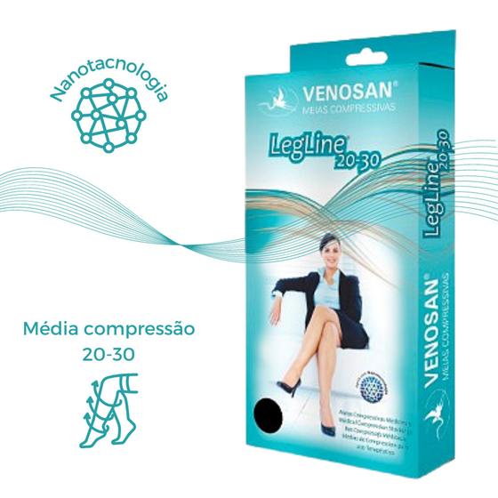 Imagem de Meia de compressão Venosan Legline, Meia calça inteira, Dedos Abertos, 20-30mm (Média Compressão)