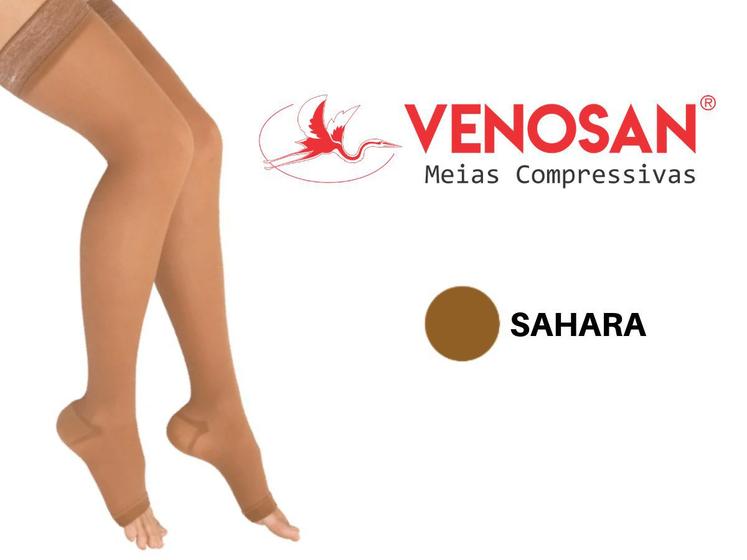 Imagem de Meia Elástica 7/8 Venosan Legline 15-23mmHg Sahara Pé Aberto