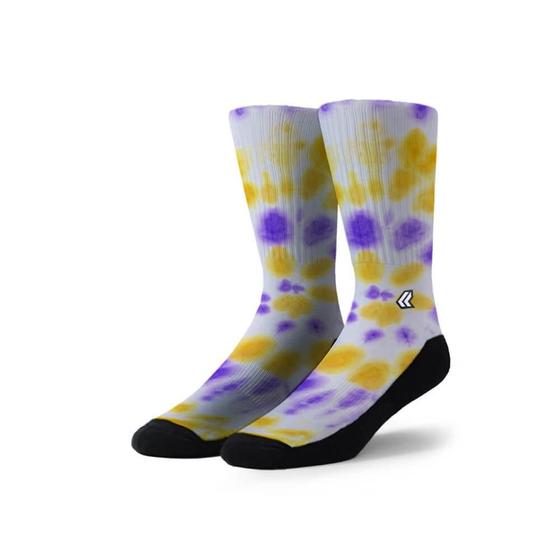 Imagem de Meia Esportiva Dry Tie Dye Amarelo Lurk Cross Skate