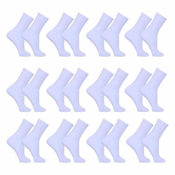 Meia Masculina kit 12 Pares Cano Alto Longo Sport Branca Confortável - Sporte Imagem de Meia Masculina kit 12 Pares Cano Alto Longo Sport Branca Confortável