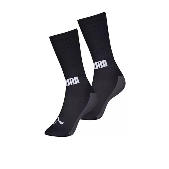 Imagem de Meia Masculina Puma Cano Longo Preto/cinza