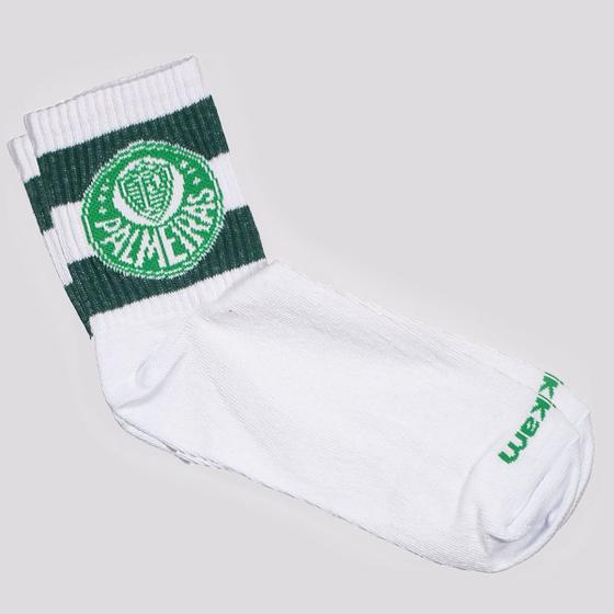 Imagem de Meia Palmeiras Cano Médio Escudo Branca