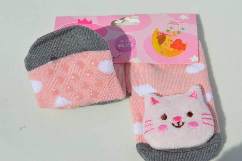 Imagem de Meia Pantufa Infantil Bebê Antiderrapante Com Chocalho Menina Menino Diversas Estampas