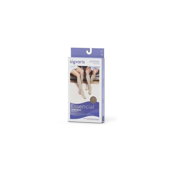 Imagem de Meia panturrilha 3/4 862 20-30 mmhg ponteira aberta natural escura select comfort - sigvaris