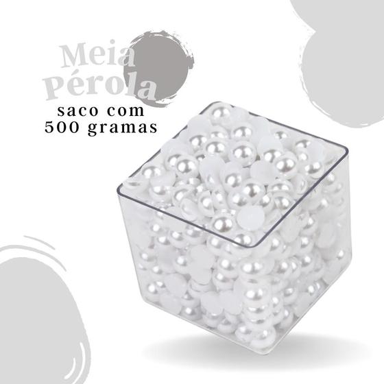 Imagem de Meia Pérola Branca - 14 Mm Pacote Com 500 Gramas - Nybc