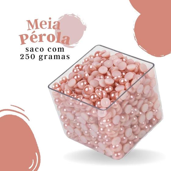 Imagem de Meia Pérola Salmão Escuro - 06 Mm Pacote Com 250 Gramas - Nybc